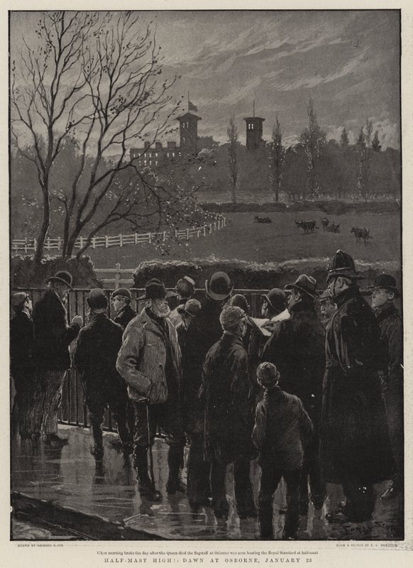 Félárbocra eresztve, hajnalban Osborne-ban, január 23. alkotó: Georges Bertin Scott