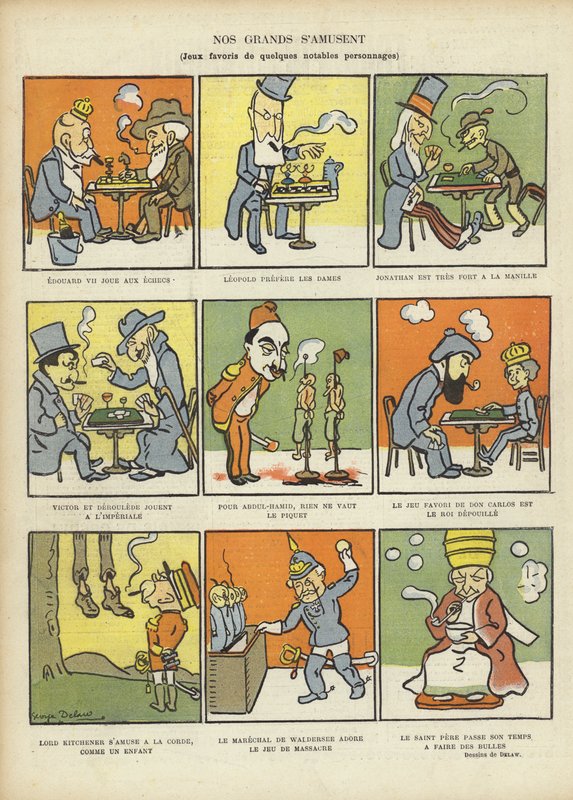 Nagyok kedvenc játékai, illusztráció a Le Rire-hez alkotó: Georges Delaw