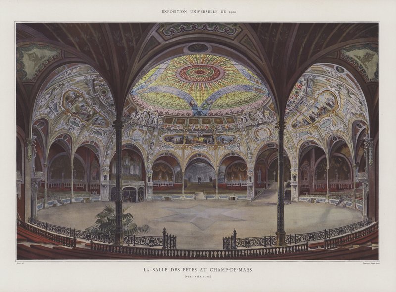 A Salle des Fetes a Champ de Marson, 1900. évi egyetemes kiállítás, Párizs alkotó: Georges Felix Garen