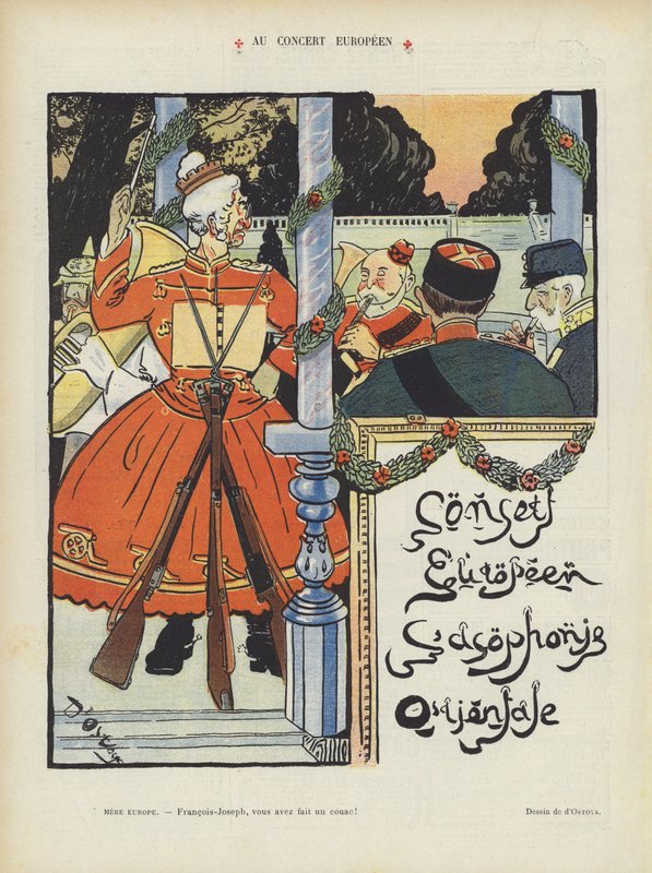 Az európai koncerten. Illusztráció Le Rire alkotó: Georges d 1878 1937 Ostoya