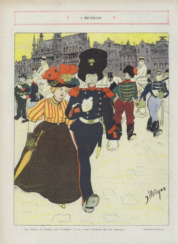 Brüsszelben. Illusztráció Le Rire alkotó: Georges d 1878 1937 Ostoya