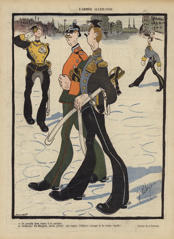 A német hadsereg. Illusztráció Le Rire alkotó: Georges d 1878 1937 Ostoya