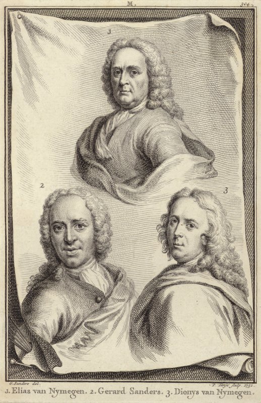 Elias van Nijmegen, Gerard Sanders és Dionys van Nijmegen portréi alkotó: Gerard Sanders