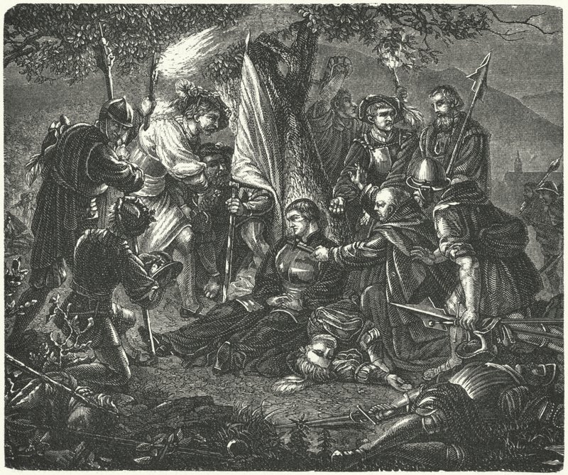 Huldrych Zwingli halála a kappeli csatában, 1531 alkotó: German School