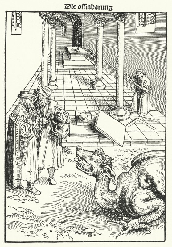 Oldal Luther Újszövetségének 1522 szeptemberében Wittenbergben megjelent első kiadásából alkotó: German School