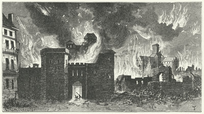 A londoni nagy tűzvész, 1666 alkotó: German School