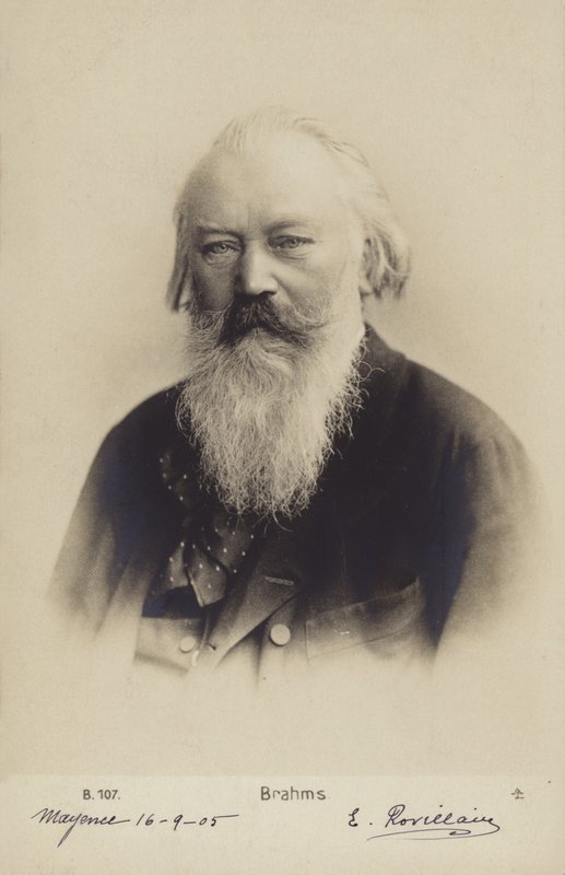 Johannes Brahms, német zeneszerző és zongoraművész (1833-1897) (fekete-fehér fotó) alkotó: German Photographer