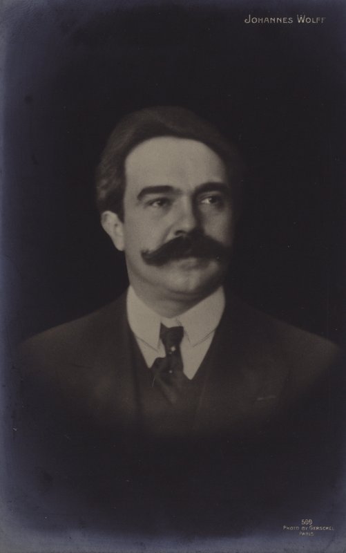 Johannes Wolff portréja (fekete-fehér fotó) alkotó: German Photographer