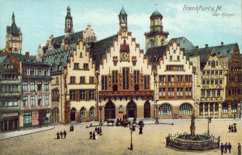 Romer, Frankfurt, Németország (színes fénykép) alkotó: German Photographer