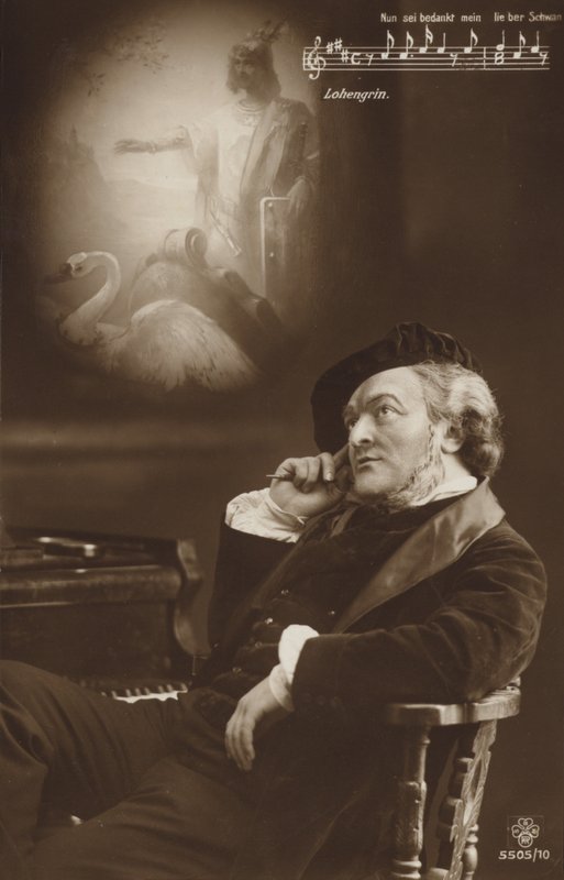 Richard Wagner szimulált portréja (fekete-fehér fotó) alkotó: German Photographer