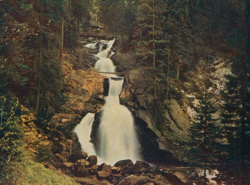 Triberg vízesés, Fekete-erdő, Németország (színes fotó) alkotó: German Photographer