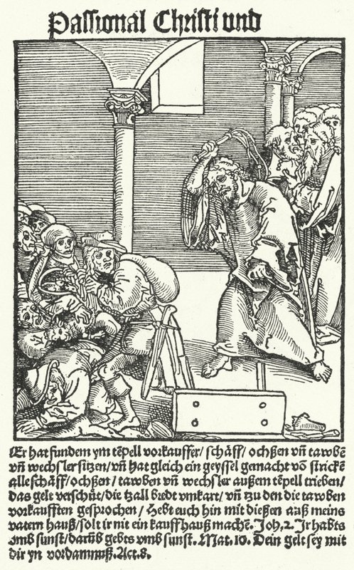 Egy oldal Luther Passional Christi und Antichrist című anti-röpiratából alkotó: German School
