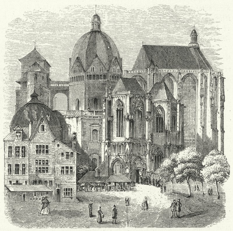 Aacheni katedrális (metszet) alkotó: German School