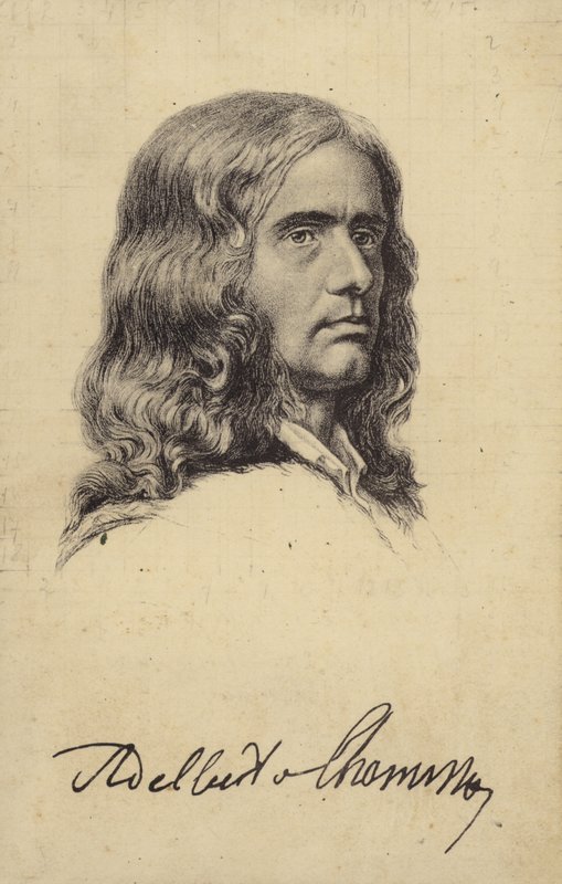 Adalbert von Chamisso (1781-1838), német költő és botanikus (litho) alkotó: German School