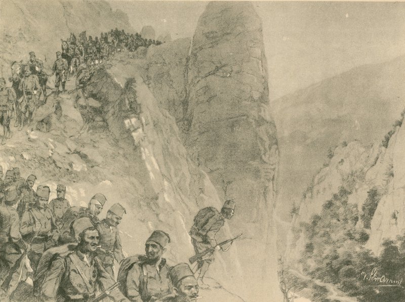 A boszniai-hercegovinai gyalogság előrenyomulása alkotó: German School