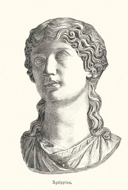 Idősebb Agrippina, Germanicus római hadvezér felesége és Caligula császár anyja (metszet) alkotó: German School