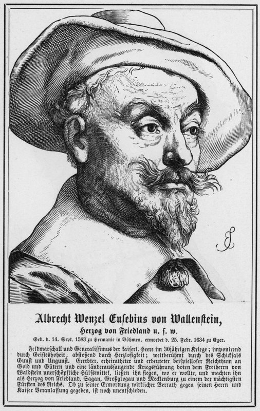 Albrecht Wenzel Eusebius von Wallenstein, Friedland hercege stb. (metszet) alkotó: German School