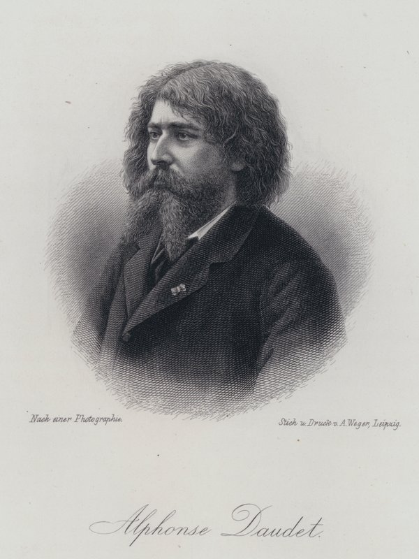 Alphonse Daudet francia regényíró (metszet) alkotó: German School