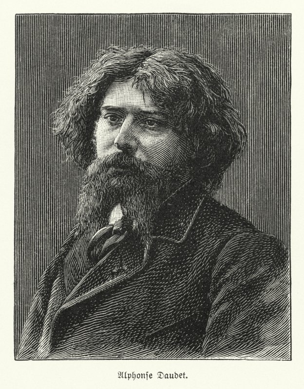 Alphonse Daudet francia regényíró (litho) alkotó: German School