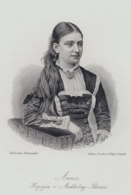 Anna, Mecklenburg-Schwerin hercegné (metszet) alkotó: German School