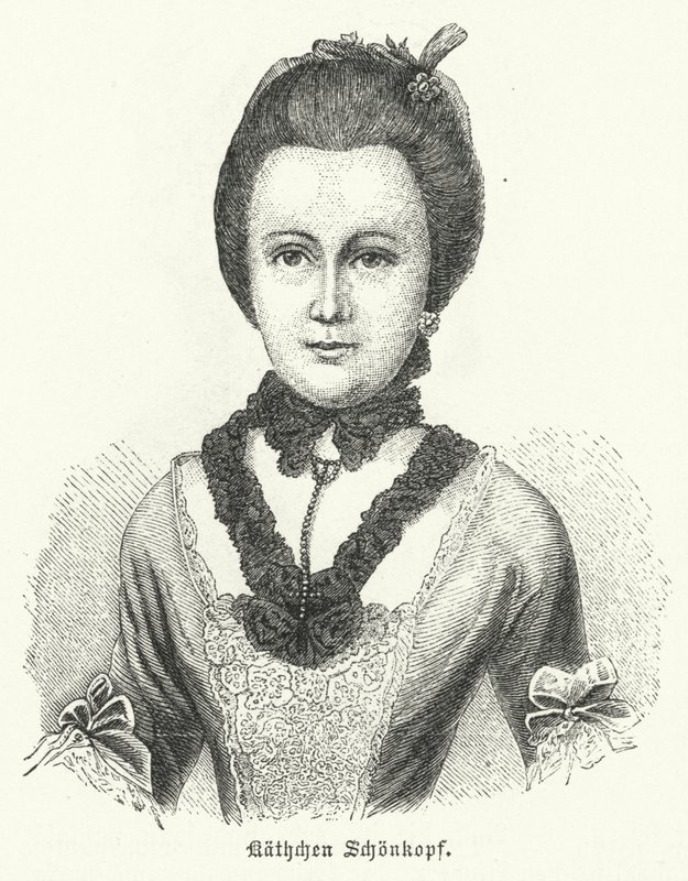 Anna Katharina Schoenkopf (1746-1810), Johann Wolfgang Goethe Anttenlieder című szerelmes verseinek inspirációja alkotó: German School