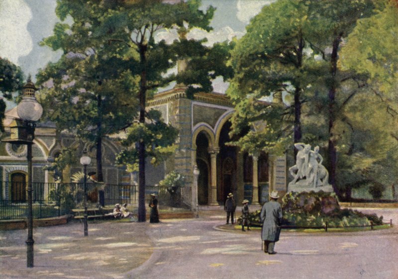 Antilop ház, Berlini Állatkert, Németország (színes litho) alkotó: German School