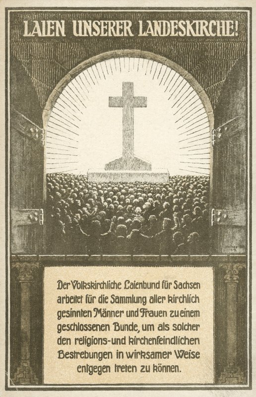 Felhívás a németországi szászországi egyházak védelmére (litho) alkotó: German School