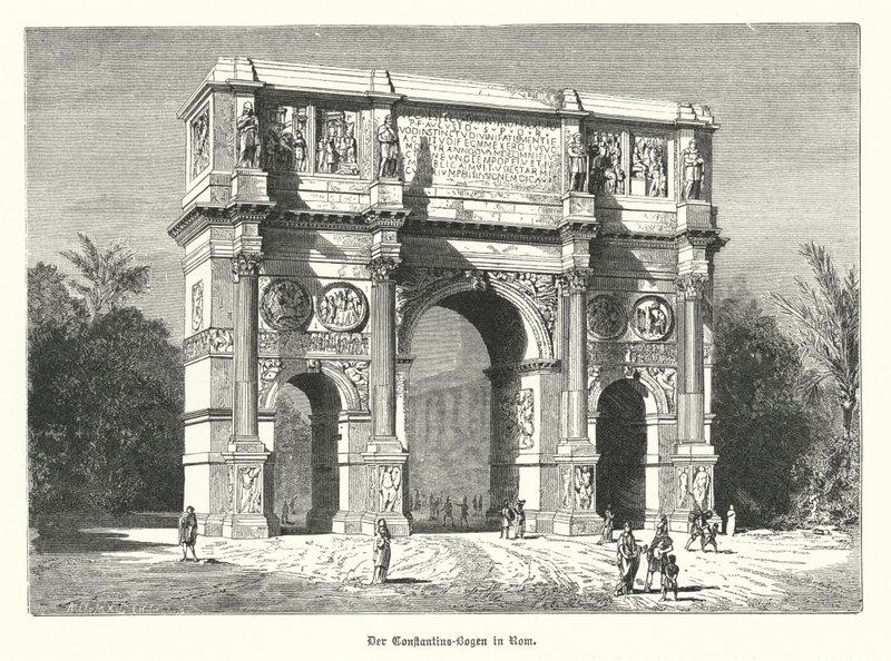 Konstantin diadalíve, Róma (metszet) alkotó: German School
