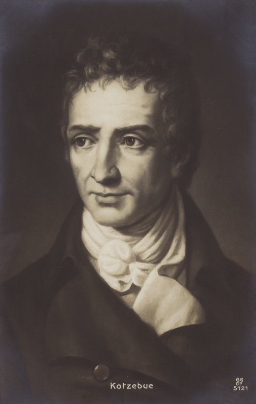 August Kotzebue (1761-1819), német drámaíró és író (litográfia) alkotó: German School