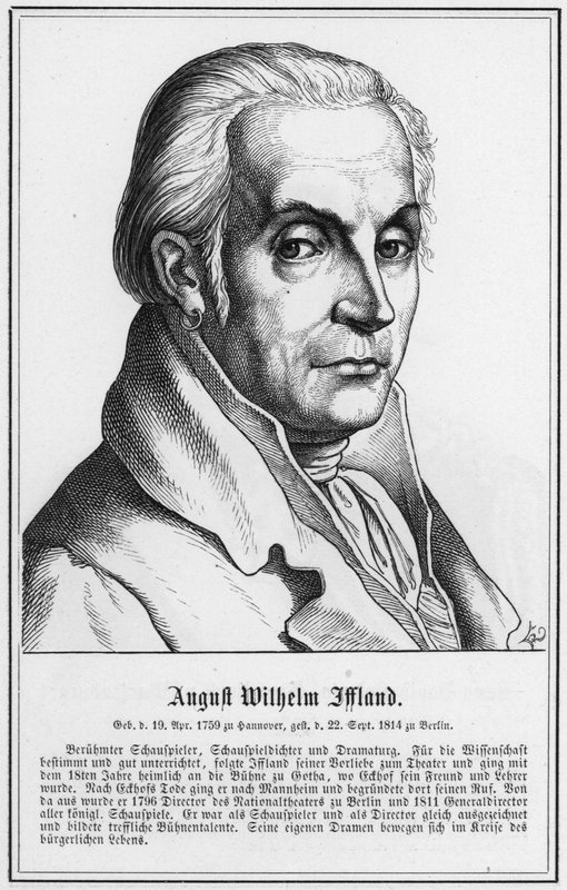August Wilhelm Iffland (metszet) alkotó: German School