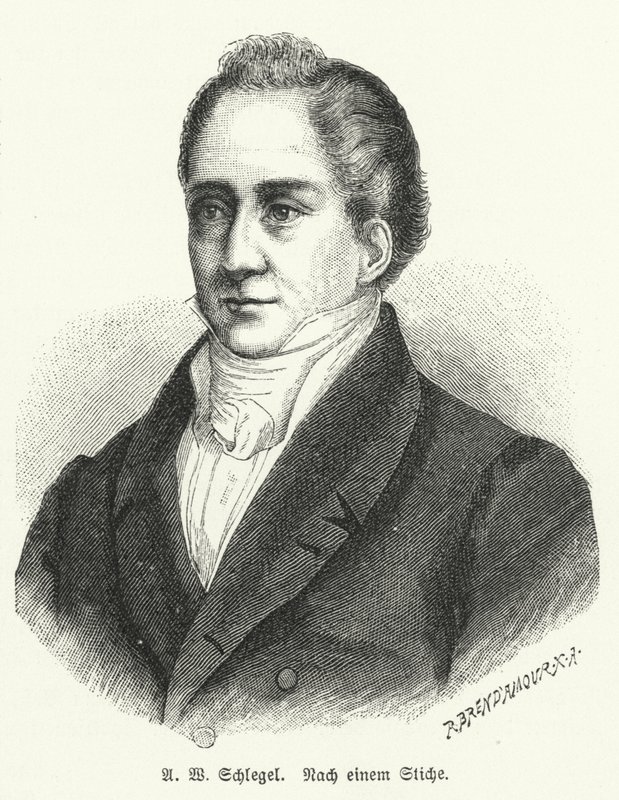 August Wilhelm Schlegel német költő és műfordító (litho) alkotó: German School