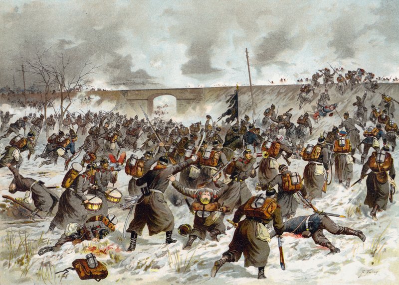 Amiens-i csata, francia-porosz háború, 1870. december 23 alkotó: German School