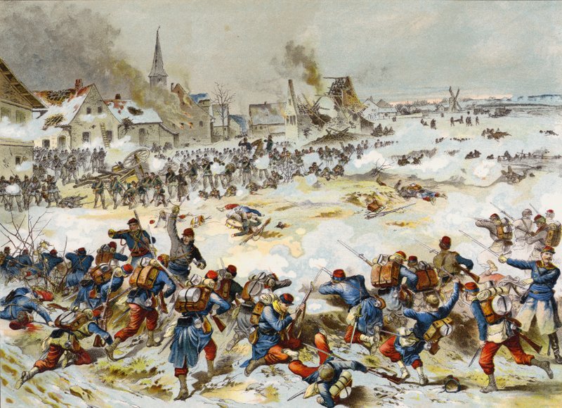 Bapaume-i csata, francia-porosz háború, 1870. január 3 alkotó: German School