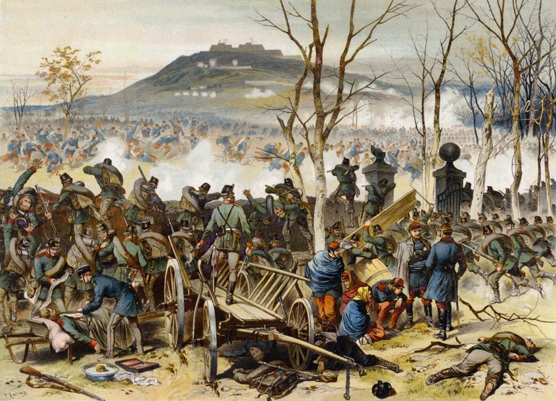 Mont Valerien-i csata, francia-porosz háború, 1871. január 19 alkotó: German School