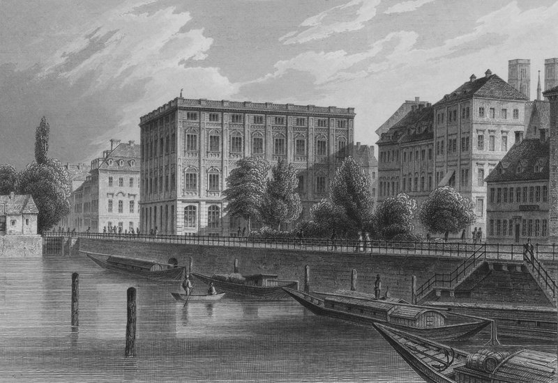 Bauakademie, Berlin (acélmetszet) alkotó: German School