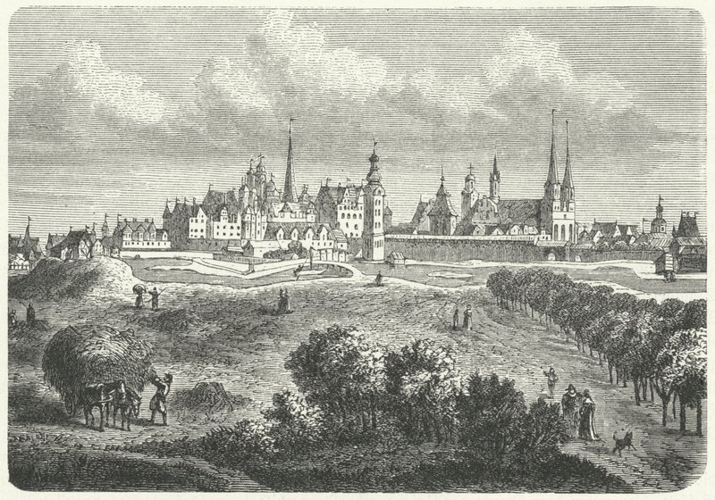 Berlin és Colln a 17. században (metszet) alkotó: German School
