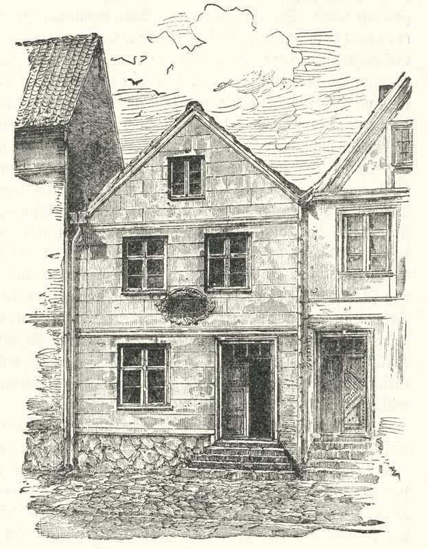 Johann Gottfried Herder német költő szülőhelye, Mohrungen, Poroszország (metszet) alkotó: German School