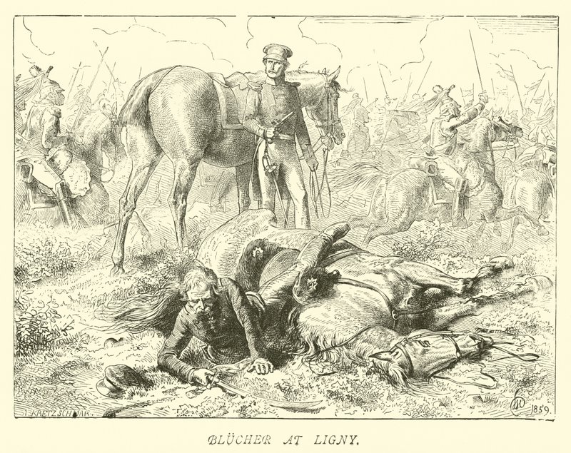 Blucher a Lignynél alkotó: German School