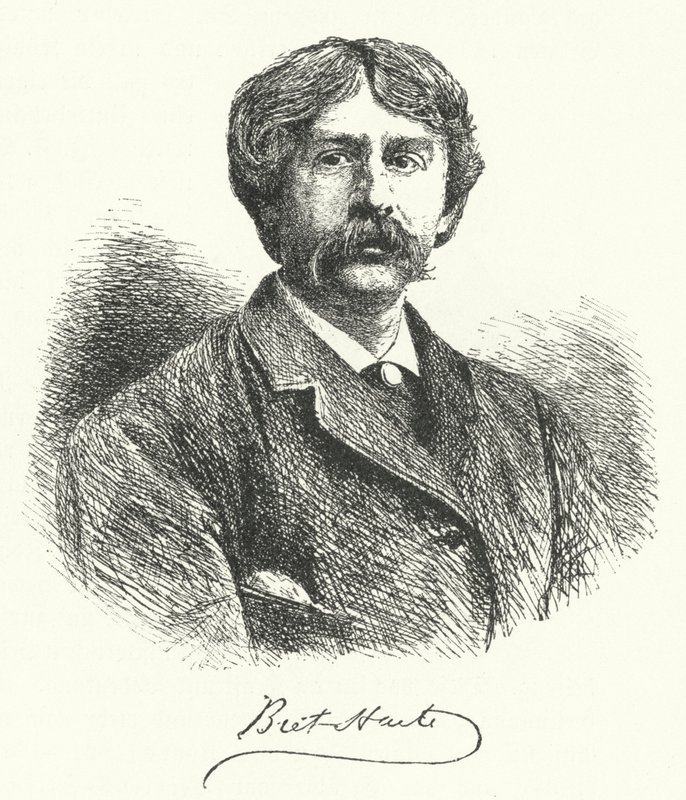 Bret Harte amerikai novellaíró és költő (metszet) alkotó: German School