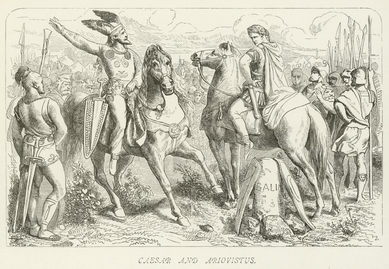 Caesar és Ariovistus alkotó: German School