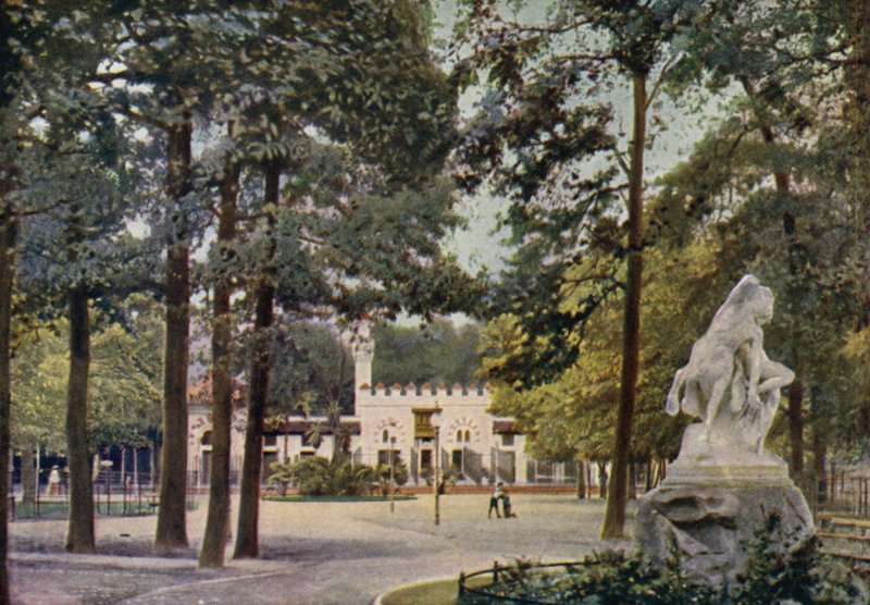 Teveház, Berlini Állatkert, Németország (színes litho) alkotó: German School