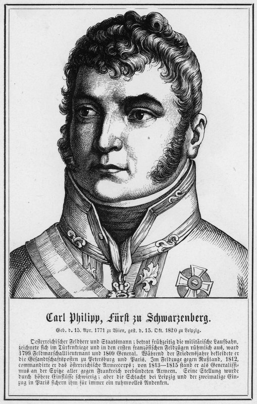 Carl Philipp, Schwarzenberg hercege (metszet) alkotó: German School