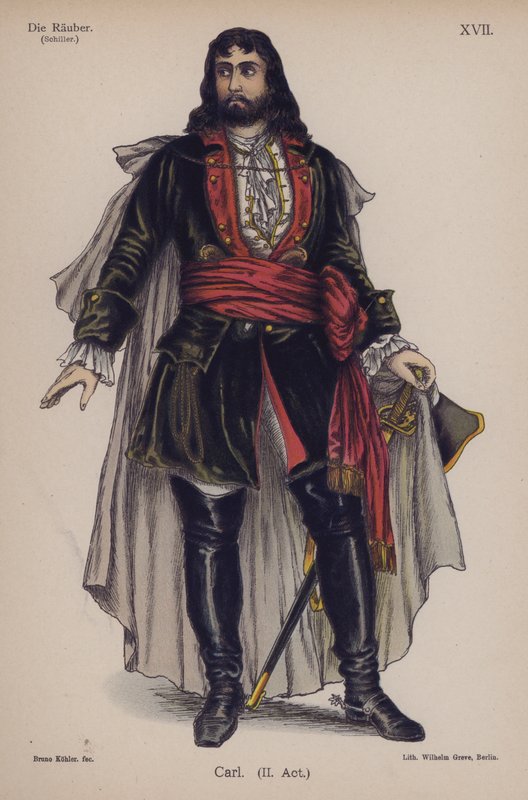 Carl, a Die Rauberből (A rablók), Friedrich Schiller (színes litó) alkotó: German School