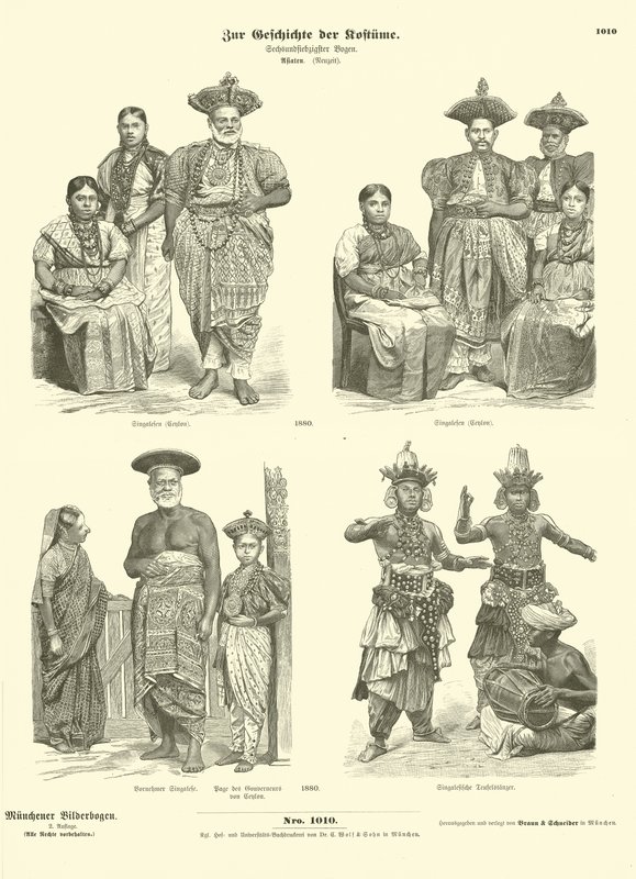 Ceyloni jelmezek, 1880 alkotó: German School