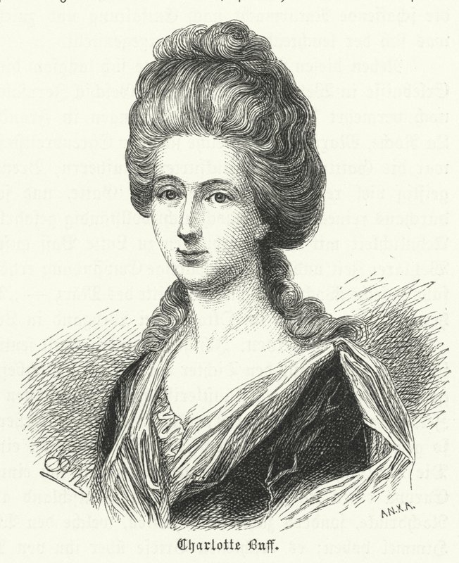 Charlotte Buff, fiatalkori ismerőse és Johann Wolfgang Goethe szerelmének alanya alkotó: German School