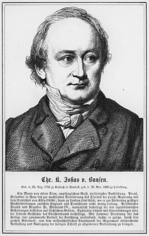 Christian Karl Josias von Bunsen (metszet) alkotó: German School