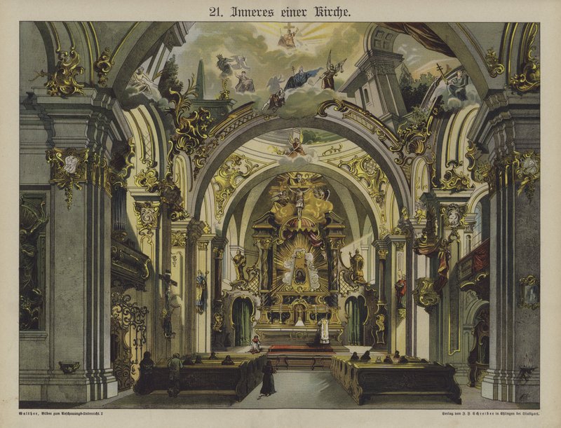 Templombelső (színes litó) alkotó: German School