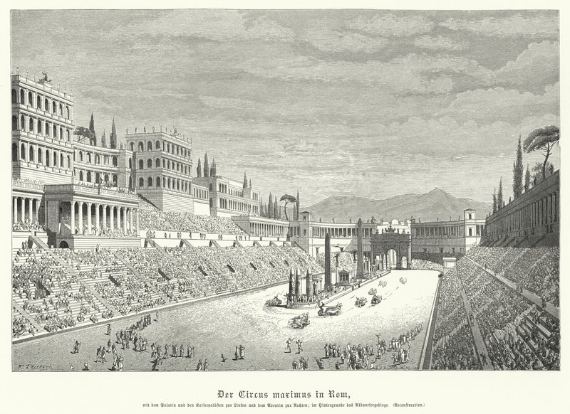 Circus Maximus, Róma (metszet) alkotó: German School