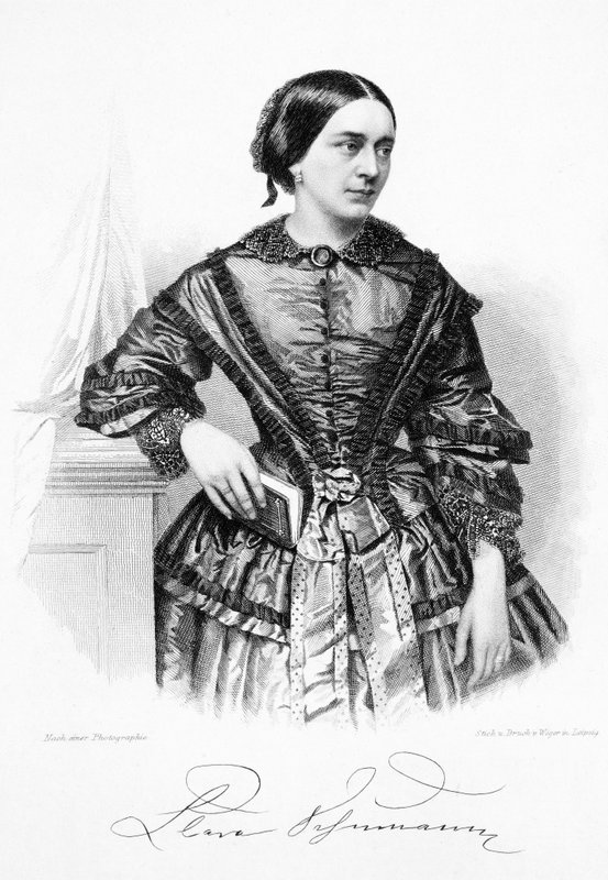 Clara Schumann német zongoraművész és zeneszerző (litho) alkotó: German School