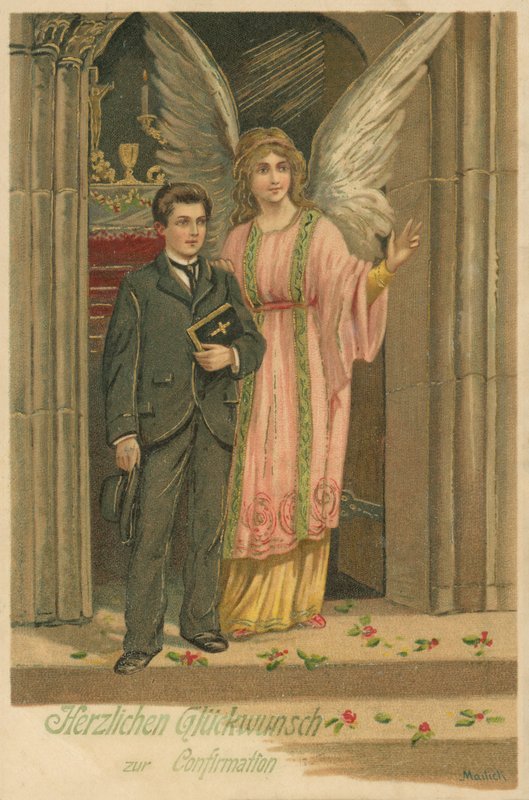 Gratulálok a megerősítéshez (chromolitho) alkotó: German School